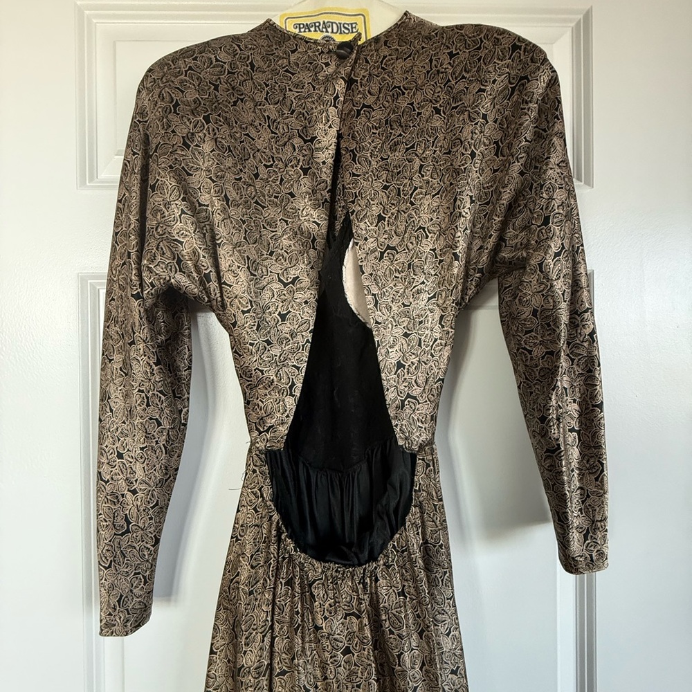 Gold Long Sleeve Dress - Picture 8 of 9